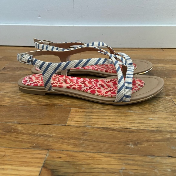 Blue & White striped sandals - Picture 3 of 7